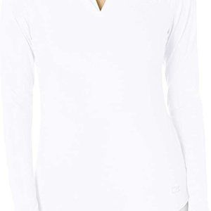 Cutter & Buck Women's Stretch Jersey Blend Avail Double V-Neck Long Sleeve Shirt